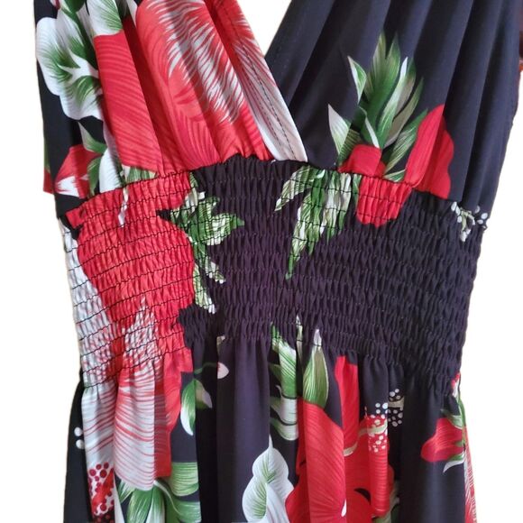 Sunrise Beachwear Hawaiian Cover Up Tropical Resort Sun Dress Women Small NWOT - Picture 4 of 9